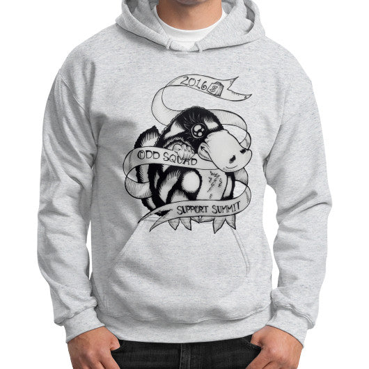 Gildan Hoodie (on man) Ash grey odd-squad