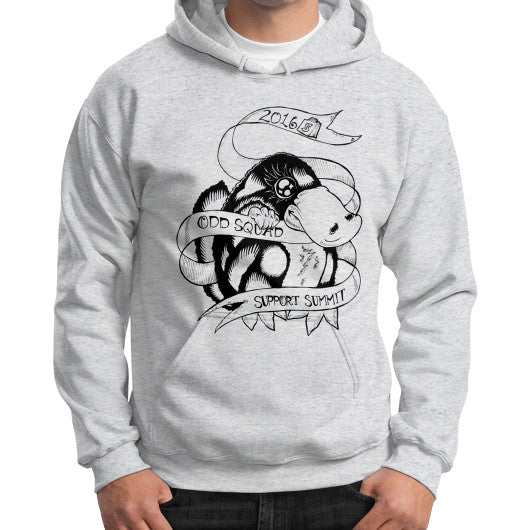 Gildan Hoodie (on man) Ash grey odd-squad