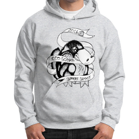 Gildan Hoodie (on man) Ash grey odd-squad