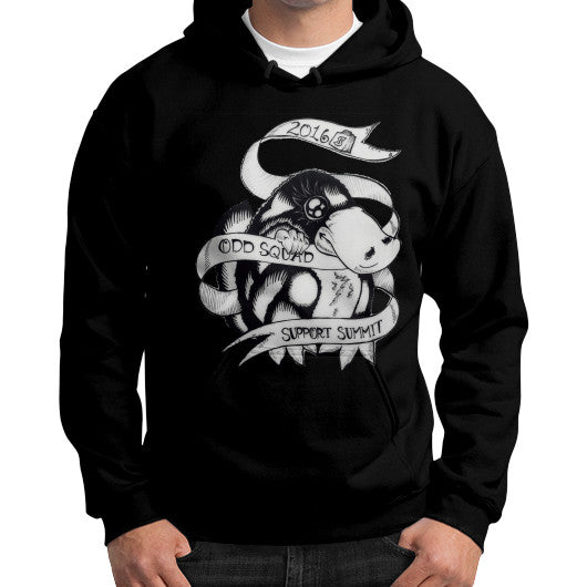 Gildan Hoodie (on man) Black odd-squad