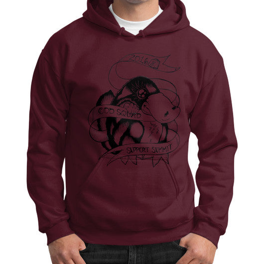 Gildan Hoodie (on man) Maroon odd-squad