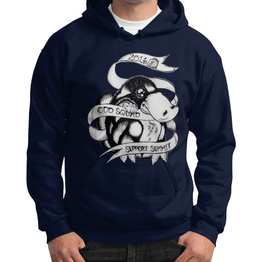 Gildan Hoodie (on man) Navy odd-squad