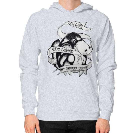 Hoodie (on man) Heather grey odd-squad