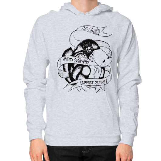 Hoodie (on man) Heather grey odd-squad