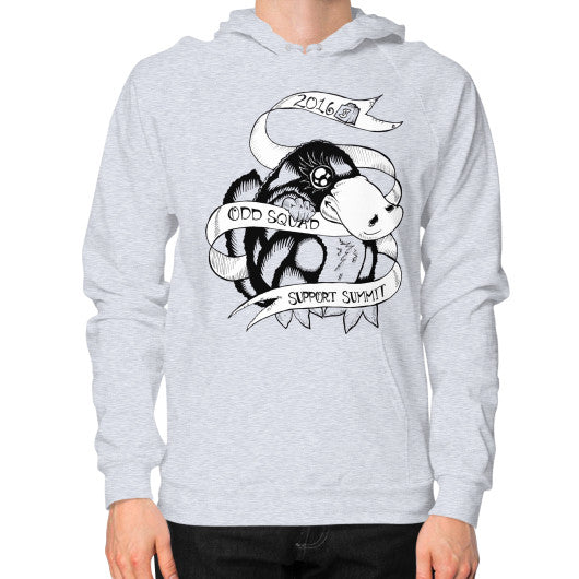 Hoodie (on man) Heather grey odd-squad