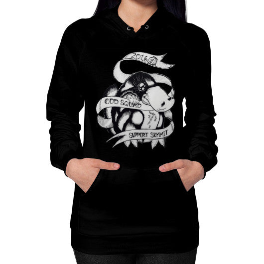 Hoodie (on woman) Black odd-squad