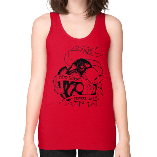 Unisex Fine Jersey Tank (on woman) Red odd-squad