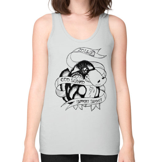 Unisex Fine Jersey Tank (on woman) Silver odd-squad
