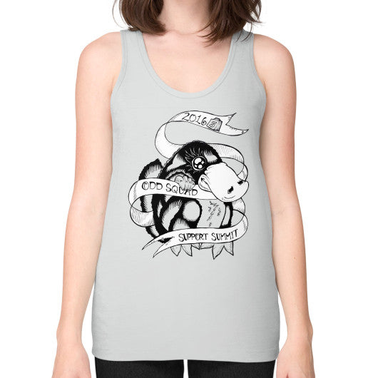 Unisex Fine Jersey Tank (on woman) Silver odd-squad