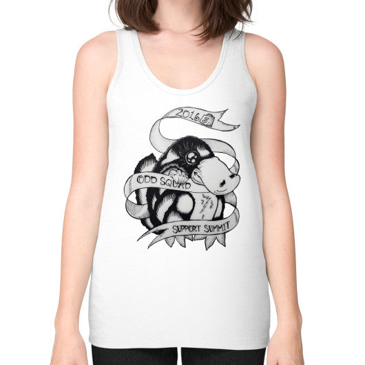 Unisex Fine Jersey Tank (on woman) White odd-squad