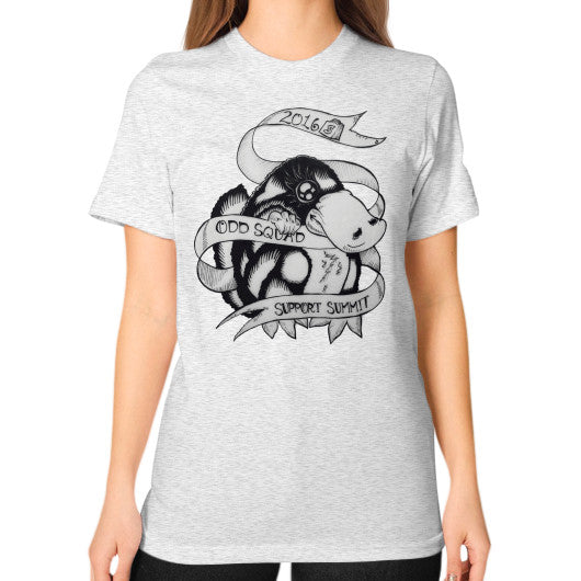 Unisex T-Shirt (on woman) Ash grey odd-squad