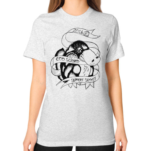 Unisex T-Shirt (on woman) Ash grey odd-squad