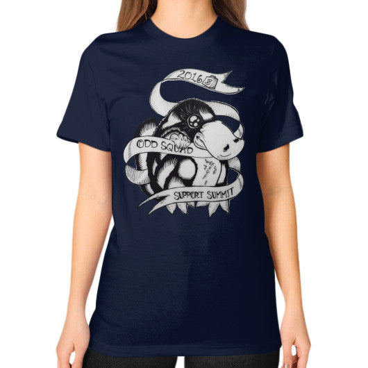 Unisex T-Shirt (on woman) Navy odd-squad