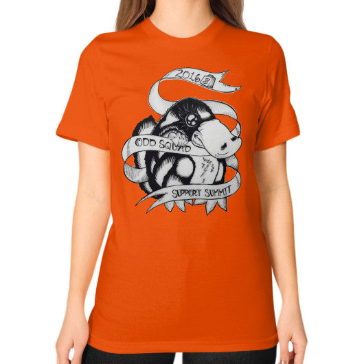 Unisex T-Shirt (on woman) Orange odd-squad