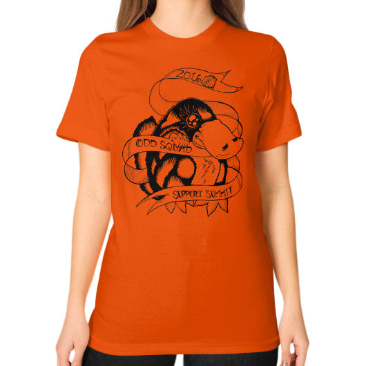 Unisex T-Shirt (on woman) Orange odd-squad
