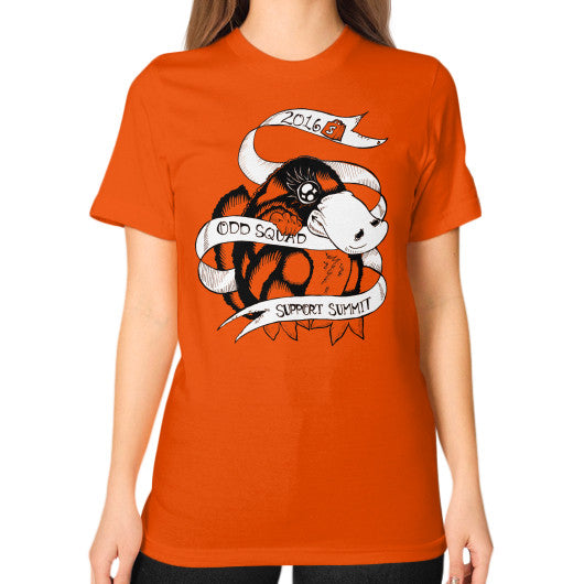 Unisex T-Shirt (on woman) Orange odd-squad