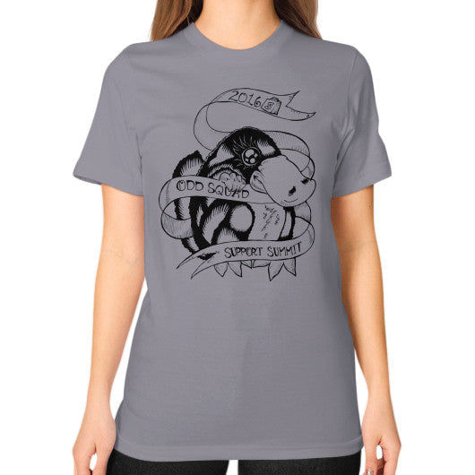 Unisex T-Shirt (on woman) Slate odd-squad
