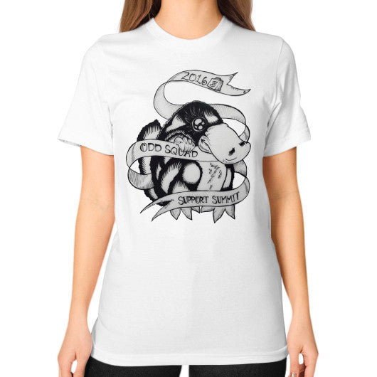 Unisex T-Shirt (on woman) White odd-squad