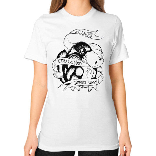 Unisex T-Shirt (on woman) White odd-squad