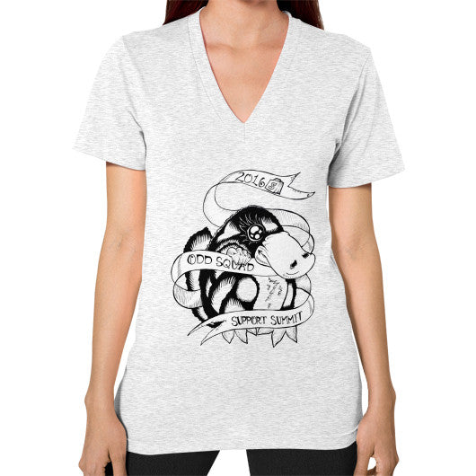 V-Neck (on woman) Ash grey odd-squad