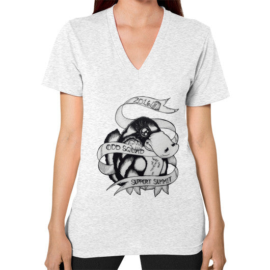 V-Neck (on woman) Ash grey odd-squad
