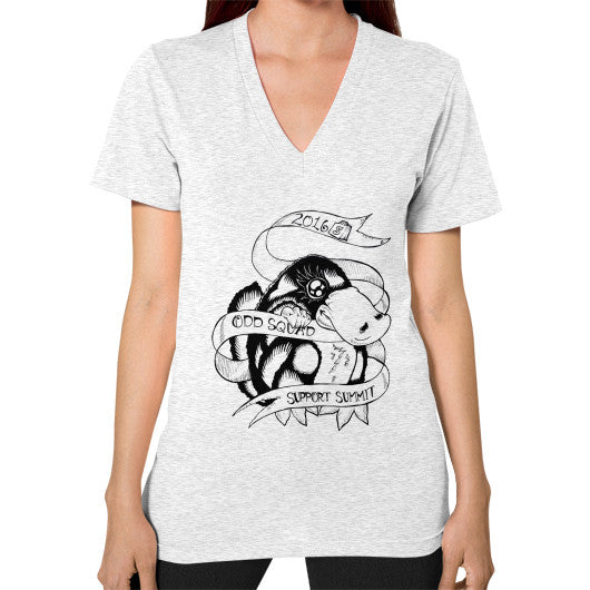 V-Neck (on woman) Ash grey odd-squad