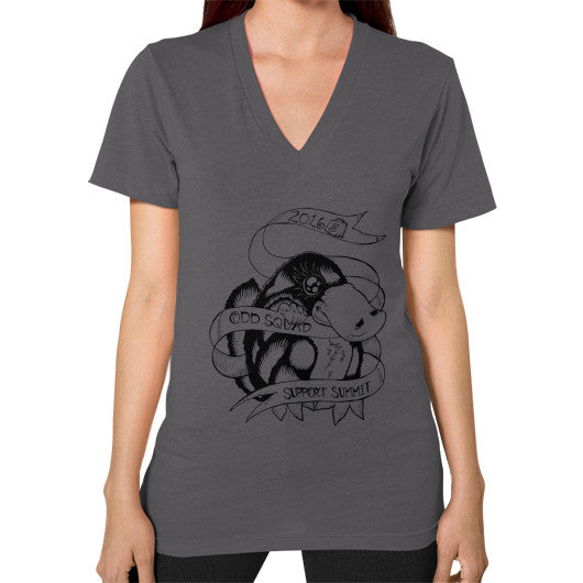 V-Neck (on woman) Asphalt odd-squad