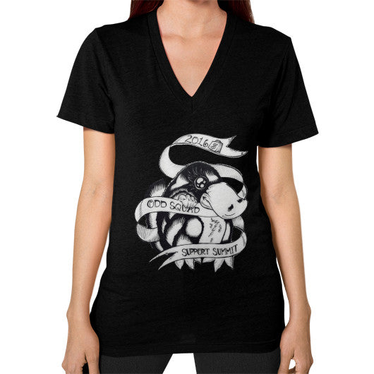 V-Neck (on woman) Black odd-squad