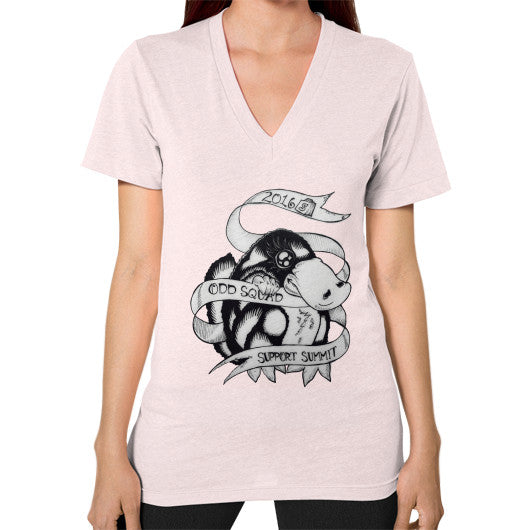 V-Neck (on woman) Light pink odd-squad