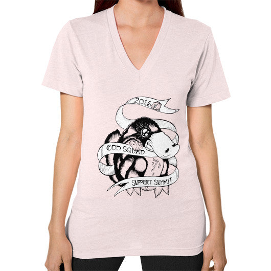 V-Neck (on woman) Light pink odd-squad