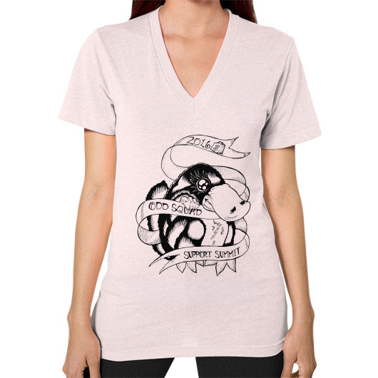 V-Neck (on woman) Light pink odd-squad