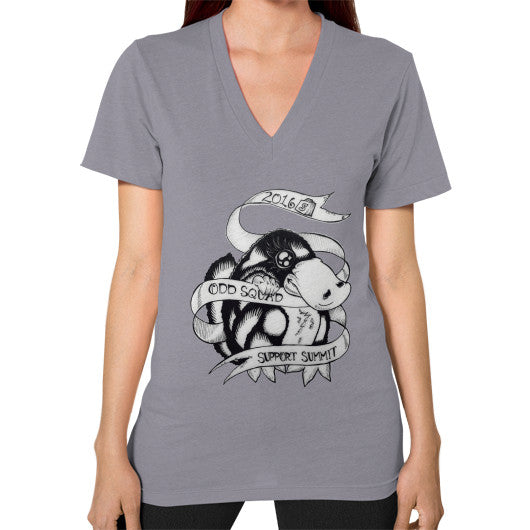 V-Neck (on woman) Slate odd-squad