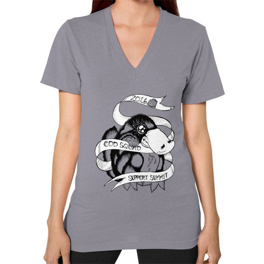 V-Neck (on woman) Slate odd-squad