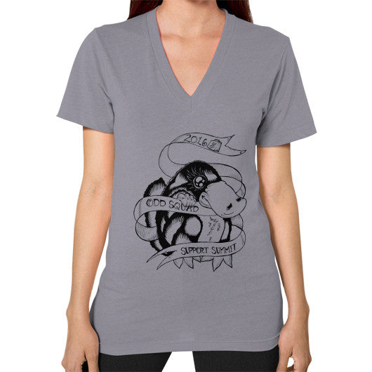 V-Neck (on woman) Slate odd-squad