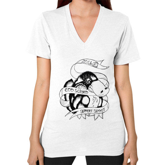 V-Neck (on woman) White odd-squad