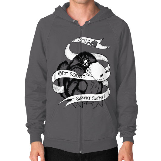 Zip Hoodie (on man) Asphalt odd-squad